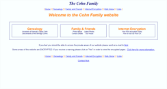 Desktop Screenshot of cohn-family.com