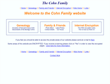 Tablet Screenshot of cohn-family.com